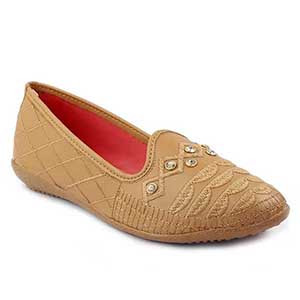 Perfect Jaipuri Stylish Wedding Casual Girls Shoes Bellies For Women  (Brown)